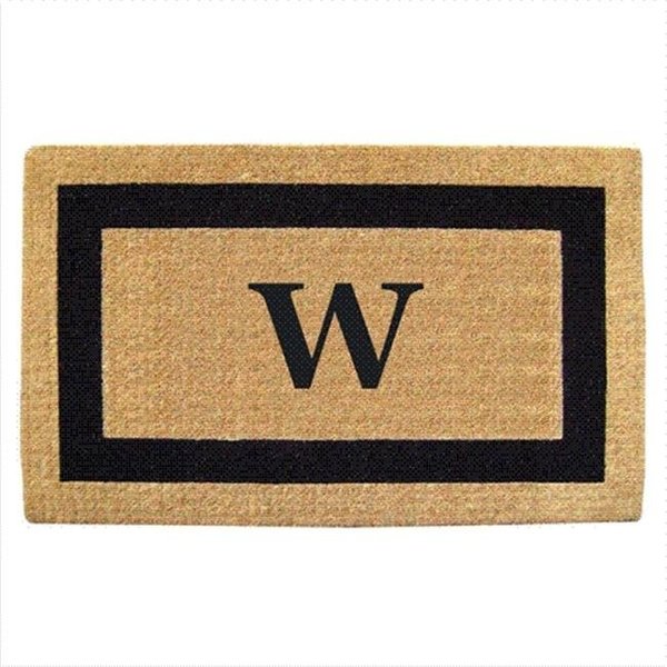Nedia Home Nedia Home 02020X Single Picture - Black Frame 22 x 36 In. Heavy Duty Coir Doormat - Monogrammed X O2020X